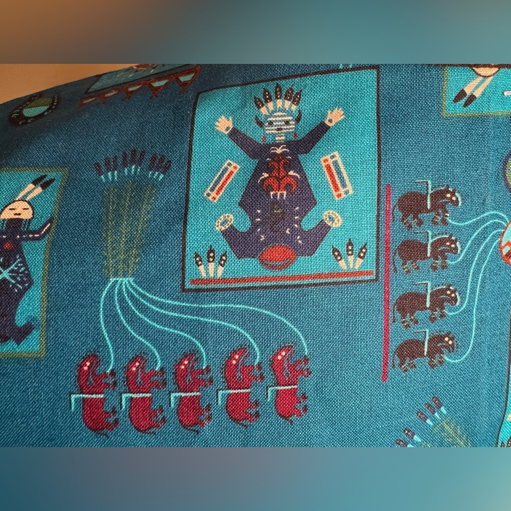 Handmade Sleeveless V-Neck Native American Indian Print Button Up Vest|Size:S/M - Picture 14 of 16